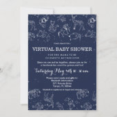 Constellaties Virtual Live Baby shower Kaart (Voorkant)