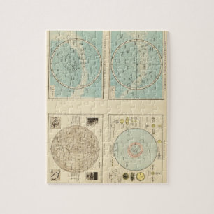 Constellaties, zonnestelsel, maan legpuzzel