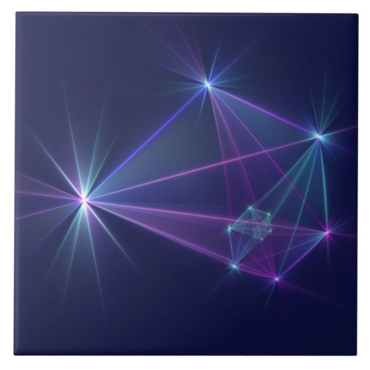 Constellation, Abstract Fantasy Fractal Art Tegeltje (Voorkant)