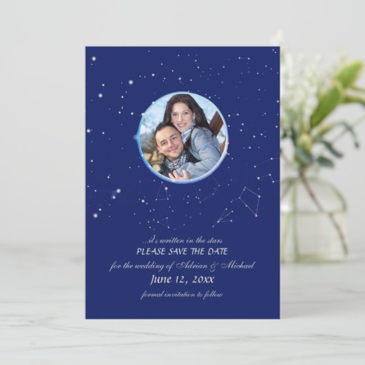 Constellation All Blue Foto Aankondiging (Staand voorkant)