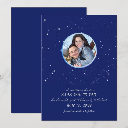 Constellation All Blue Foto Aankondiging (Voorkant / Achterkant)