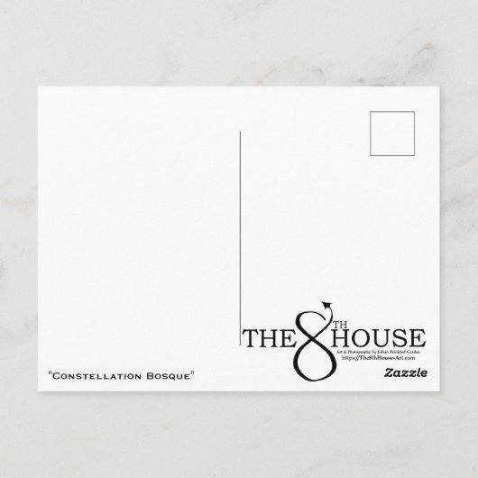 "Constellation Bosque" Briefkaart (Achterkant)
