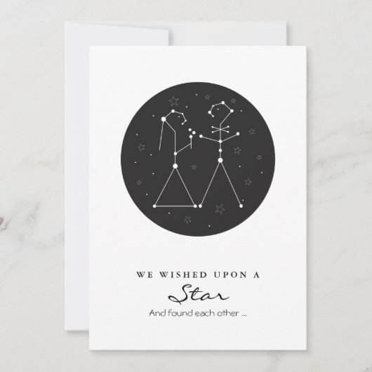 Constellation Bride en Groom sparen de Datum Save The Date (Voorkant)