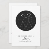 Constellation Bride en Groom sparen de Datum Save The Date (Voorkant / Achterkant)