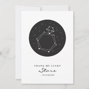 Constellation Engagement Party Invitation Kaart