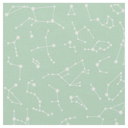 Constellation Fabric - Mint Stof (Close Up)