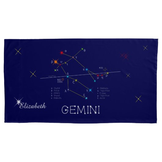 Constellation GEMINI, uniek, elegant Kussensloop (Voorkant)