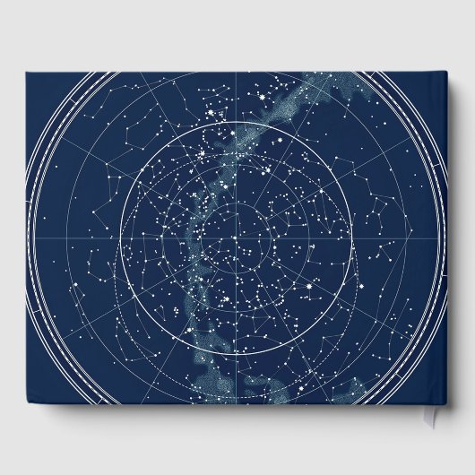 Constellation Night Sky Bruiloft Gastenboek (Achterkant)