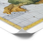 Constellation of Cetus the Whale, uit 'Atlas Coel' Poster (Hoek)