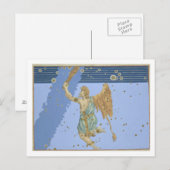 Constellation of Orion, van "Uranometria" door Joh Briefkaart (Voorkant / Achterkant)