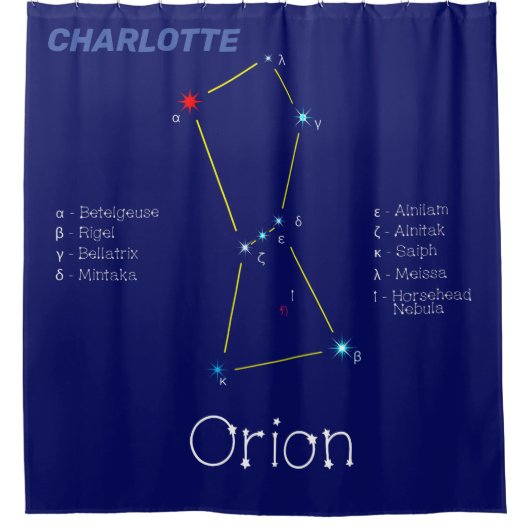 Constellation Orion Shower Cur Douchegordijn (Voorkant)