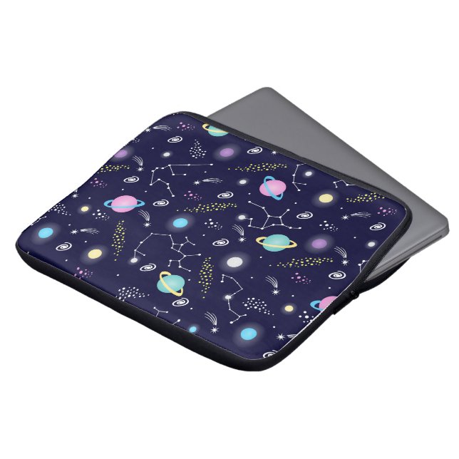 Constellation Pattern Laptop Sleeve (Voorkant top)