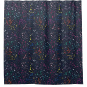 Constellation Pattern Shower Curtain Douchegordijn (Voorkant)