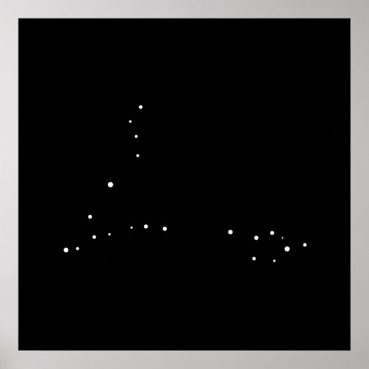 Constellation Pisces van Leslie Peppers Poster (Voorkant)