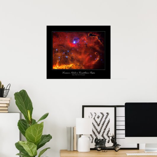 Constellation Puppis Nebula, Hubble Space afbeeldi Poster (Thuiskantoor)
