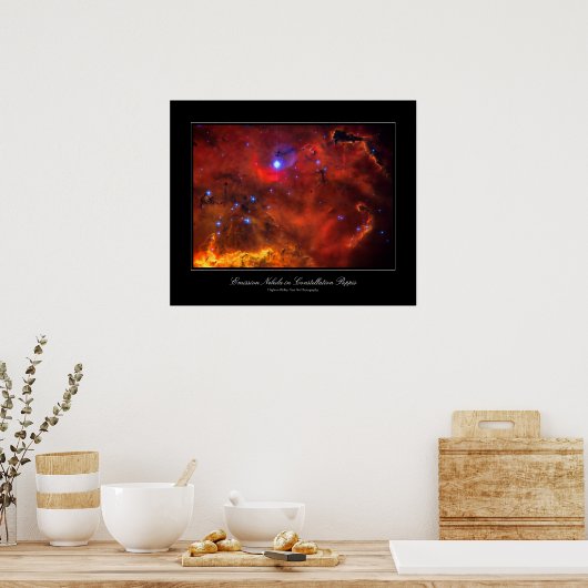 Constellation Puppis Nebula, Hubble Space afbeeldi Poster (Keuken)