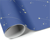 Constellation Ram De Ram Zodiac Blauw Naadloos Cadeaupapier (Rol Hoek)