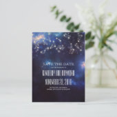 Constellation Sterrennacht Sky Bewaar de datum Aankondigingskaart (Staand voorkant)