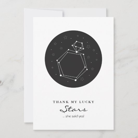 Constellation Verloving Ring Save the Date (Voorkant)