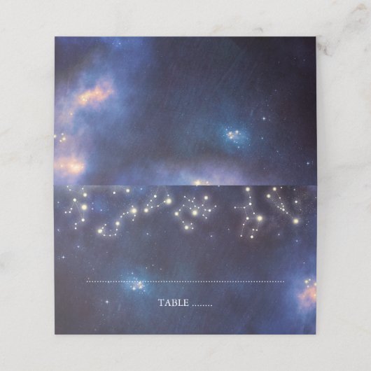 Constellation Wedding Plaatskaartje (Buitenkant ongevouwen)