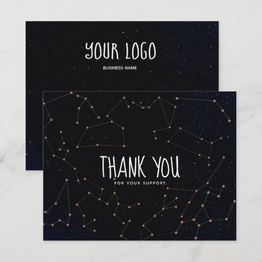 Constellation Zodiac Bedankt Visitekaartje (Voorkant / Achterkant)