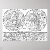 Constellations Map Poster (Voorkant)