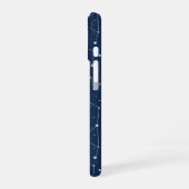 Constellations Starry Sky Navy Blue iPhone 16 Hoesje (Linkerkant)