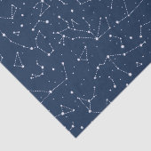 Constellations Starry Sky Navy Blue Tissuepapier (Detail)