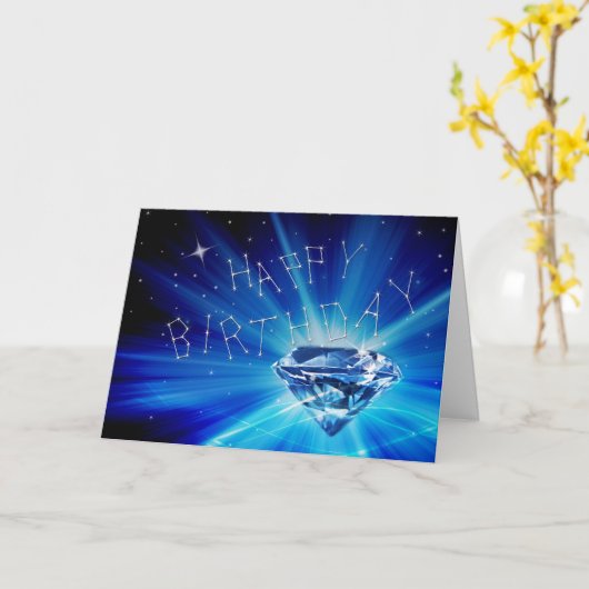 CONSTELLATIONS UNIVERSUM VERJAARDAG GROET - STERRE KAART (Gele Bloem)