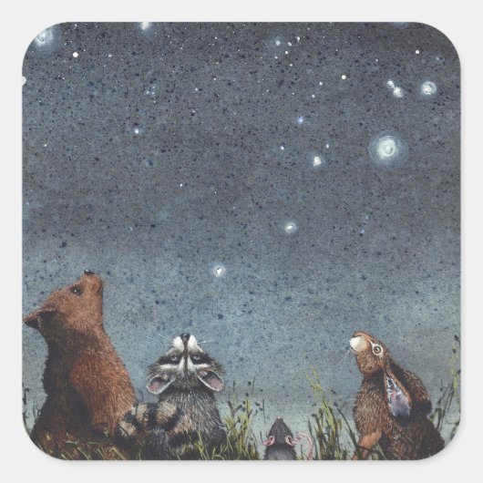 Constellations Vierkante Sticker (Voorkant)