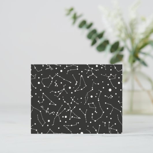 Constellations White en Black Briefkaart (Staand voorkant)