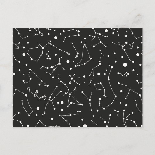 Constellations White en Black Briefkaart (Voorkant)