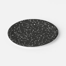 Constellations White en Black Papieren Bordje
