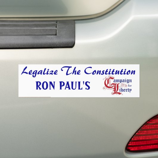 constitutie_quill_pen, y63rs, been... - Gepersonal Bumpersticker (Op auto)