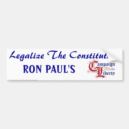 constitutie_quill_pen, y63rs, been... - Gepersonal Bumpersticker (Voorkant)