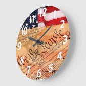 Constitution Acrylic Round Wall Clock Grote Klok (Hoek)