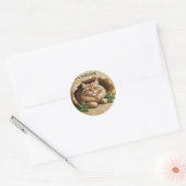 Constitution & Catnip – Patriotic Cat Sticker (Envelop)