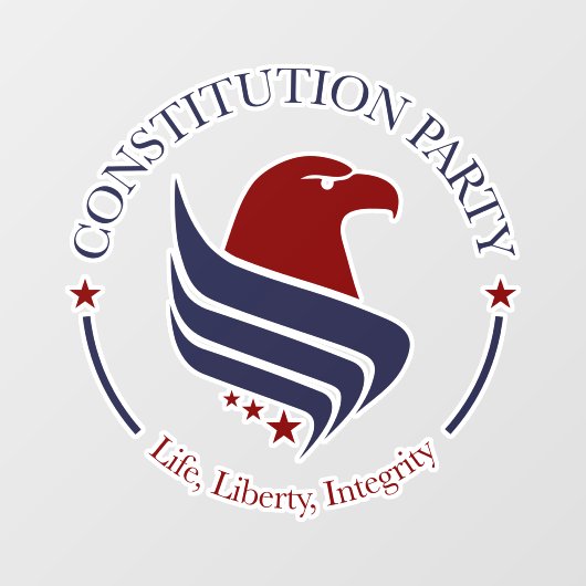 Constitution Party window cling  Raamsticker (Vel)