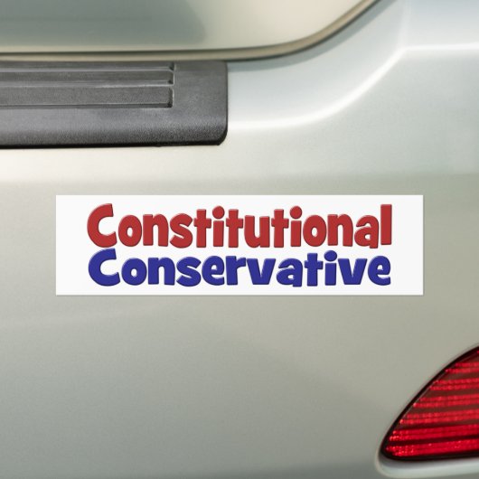 Constitutioneel Conservatief rood blauw Bumpersticker (Op auto)