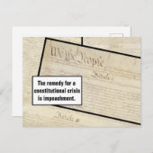 Constitutionele crisis Impeach Trump Briefkaart (Voorkant / Achterkant)