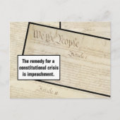 Constitutionele crisis Impeach Trump Briefkaart (Voorkant)