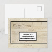 Constitutionele crisis Impeach Trump Briefkaart (Voorkant / Achterkant)