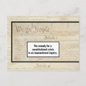 Constitutionele crisis Impeach Trump Briefkaart (Voorkant)