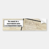 Constitutionele crisis Impeach Trump Bumpersticker (Voorkant)