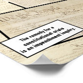 Constitutionele crisis Impeach Trump Poster (Hoek)