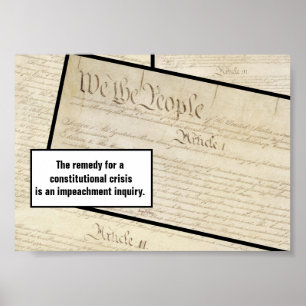 Constitutionele crisis Impeach Trump Poster