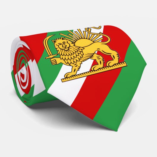 Constitutionele monarchie van Iran vlag thema Stropdas (Opgerold)