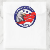 Constitutionele Partij logo Ronde Sticker (Tas)