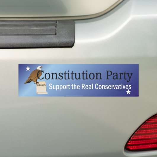Constitutionele Partij t-shirt Bumpersticker (Op auto)