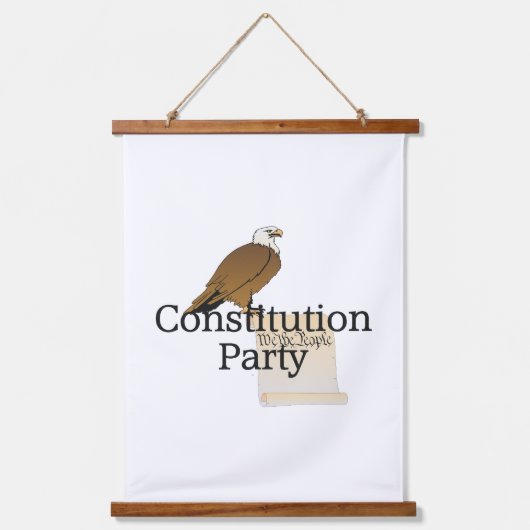 Constitutionele Partij t-shirt Hangend Wandkleed (Voorkant)